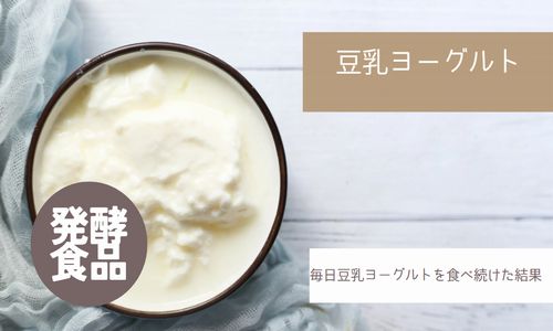豆乳ヨーグルトを食べ続けた結果